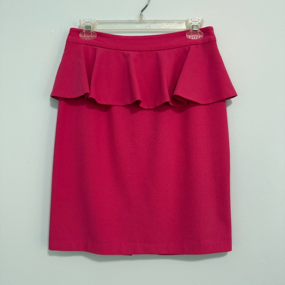 Alice‎ + Olivia Roset Pink Peplum Pencil Skirt Size S